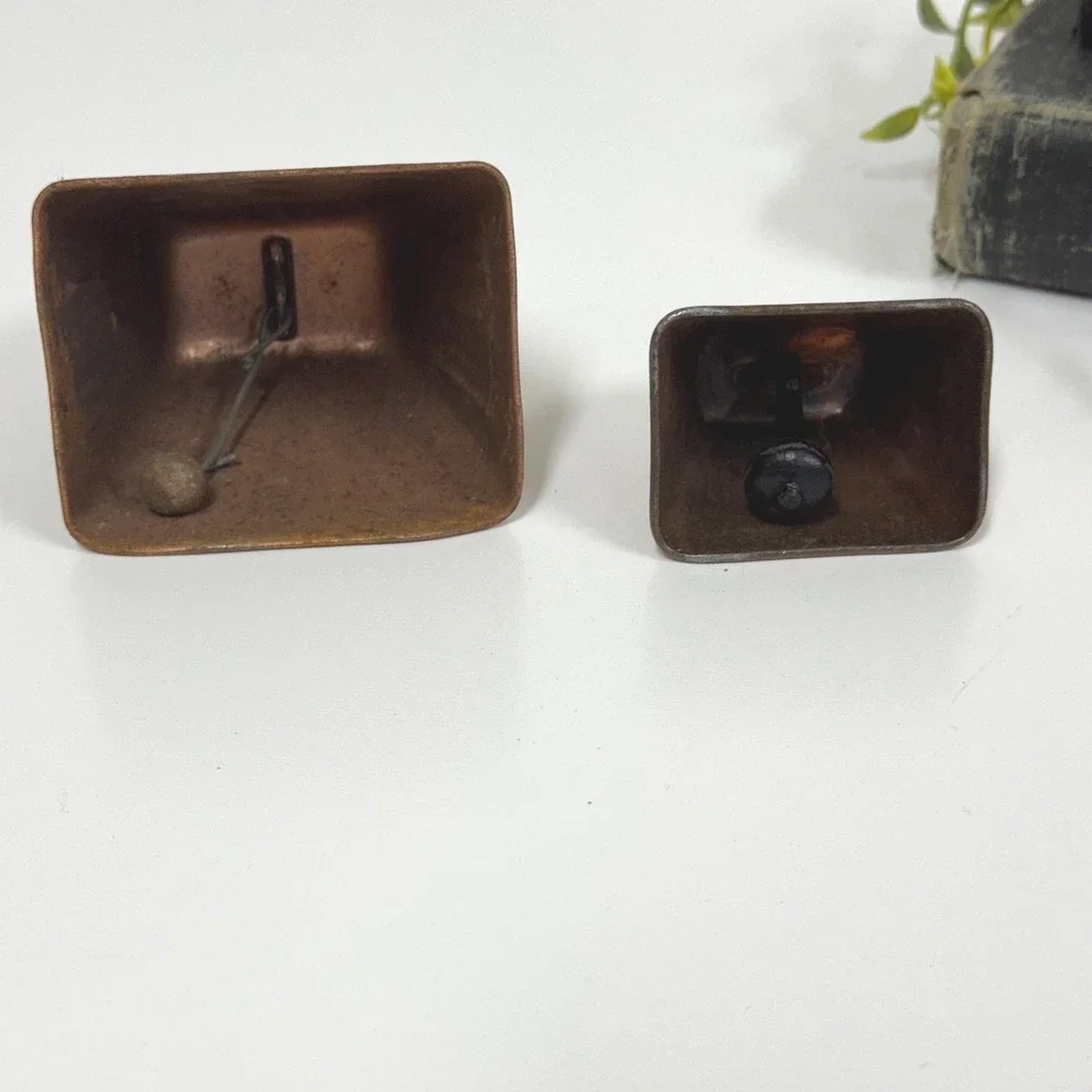 Vintage Metal Cow Bells Set – Rustic Farmhouse Decor, Rusty Charm